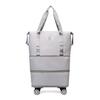 Bolsa Deportiva de Natación con Separación Seco/Húmedo para Mujer, Gran Capacidad, Expandible, con Ruedas Universales, Bolsa de Equipaje de Viaje