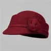 Sombrero de Fieltro de Lana Negro para Mujer, Nuevo Boina Versátil Otoño e Invierno 2025, Estilo Elegante para Estudiantes Internacionales