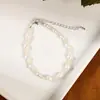 Pulsera de perlas de agua dulce naturales para mujer, diseño de nicho, pulsera de cuentas de alta gama, elegante y ajustable, lujo ligero