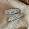 Presilha de cabelo oval BB com bolinhas finas estilo coreano, presilha para franja, presilha para cabelo da testa, novo modelo para o início do outono, acessório de cabelo versátil para o dia a dia