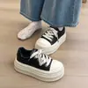 Zapatos Deportivos Casuales de Tabla para Mujer Talla Pequeña Mujer 2026 Nuevo Otoño Muy Bonitos Plataforma Suela Gruesa Que Aumentan la Altura Zapatos Blancos