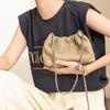 Bolso Nube de Piel Genuina Modelo Nuevo 2026 Cadena Pequeña de Bola Dorada Bolso para Mujer Bolso Cuadrado Pequeño Bolso de Hombro Único Plegado Simple Bolso Cruzado de Moda