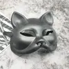 Explosões Transfronteiriças Estilo Onda Nacional Meia-Face Gato Plástico Máscara Máscara Máscara Masculina e Feminina Brincadeira Festa Dança Performance Suprimentos Lote