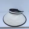 2026 Novo Chapéu Viseira Color Block com Proteção Solar Feminino Verão Dobrável Protetor Facial Proteção UV Leve Chapéu de Sol