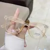Celebridad de Internet Anti-Luz Azul Mismo Estilo Pequeño Libro Rojo Estilo Coreano Cara Lisa Montura Pequeña para Gafas Cuadradas para Mujer