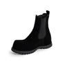 Botas de Cano Alto de Camurça com Elevação Interna para Mulheres 2025 Nicho Europeu Botas Chelsea Elásticas Botas Curtas Elásticas Retrô com Solado Grosso