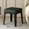 Taburetes caseros lujosos y apilables, modernos y sencillos, elegantes taburetes para sala de estar, taburetes para mesa de comedor, taburetes gruesos para tocador de dormitorio