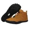 Zapatos de Algodón de Cinco Dedos Antideslizantes Resistentes al Desgaste Estilo Pareja Zapatos de Senderismo Cálidos de Caña Alta Forrados de Lana Botas de Nieve Resistentes al Frío para Exteriores Zapatos de Escalada