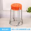 Banco de Madera Maciza Taburete Apilable de Acero Inoxidable Silla de Hierro Forjado Banco Taburete Grueso para Mesa de Comedor Doméstico Taburete de Plástico