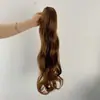 Peruca de comércio exterior rabo de cavalo feminino longo cacheado grampo de cabelo tipo fibra química rabo de cavalo alto simulação rabo de cavalo onda grande trança longa