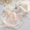 Ropa Interior para Niñas de Algodón para Bebé Estilo Conejo Lindo Rosa Clase A 10A Antibacteriana Entrepierna Extendida Cintura Media Ajustada al Cuerpo Calzones Estudiantiles