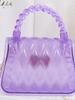 Bolso bandolera de cadena para mujer Itsoumei, Bolso de gelatina transparente acolchado, Nuevo mini bolso de almacenamiento para labiales