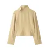 Venta al por mayor transfronteriza 2026 estilo europeo y americano moda versátil casual simple chaqueta de doble botonadura ropa para mujer D226467