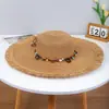 Nuevo Sombrero de Paja de Ala Ancha Primavera/Verano para Mujer, Protección Solar para la Playa, Protección UV, Sombrero de Sol a la Moda, Sombrero de Paja para Playa