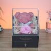 Caja de Joyería Caja de Almacenamiento Flor Eterna de Rosa Cubierta Acrílica Navidad Amazon Más Vendido Caja de Regalo para el Día de San Valentín