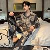 Pijama para Hombre Primavera y Otoño Algodón Puro Manga Larga Algodón 2025 Nuevo Estilo para Hombre Se Puede Usar Afuera Talla Grande Conjunto de Ropa para el Hogar