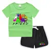 Camiseta de cuello redondo para niños de verano 2023, pantalones cortos, camisa informal coreana, camiseta interior absorbente de sudor para niños