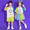 Uniformes de Desempenho para Reunião Esportiva de Grupo de Alunos do Ensino Fundamental, Fantasias de Dança de Rua e Cheerleading para Meninas, Trajes de Desempenho para Jardim de Infância