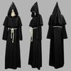 Disfraz de cosplay de Halloween, disfraz de monje medieval, túnica de monje, disfraz de mago, disfraz de sacerdote, disfraz COS, disfraz de escenario.