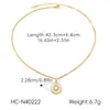 Moda Europea Estilo Ins Pendientes de Flor Nicho de Acero de Titanio Chapados en Oro de 18K Acero Inoxidable Estrella de Cinco Puntas Versátil Collar para Mujer