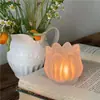 Candelabro de Vidro Flor Tulipa Romântico Retrô 100ml Casamento Decoração de Casa Europeia Copo de Vela Copo de Aromaterapia