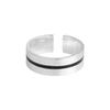 JZ040 Anillo de plata esterlina S925 con diseño de nicho de estilo coreano con personalidad abierta simple y esmalte de gota cepillada, anillo femenino