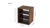 Gabinete de Celosía de Madera Maciza de Combinación Libre Nogal Negro Esquina Redondeada Librero Mesa Lateral Minimalista Moderna Sala de Estar Mesa de Noche Dormitorio