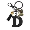 Llavero de Acero Inoxidable con Colgantes de 26 Letras, Accesorios para Bolsos, Colgante para Llavero, Joyería Coreana Estilo Goteo de Aceite al por Mayor