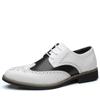 Zapatos de Cuero Business Casual 2026, Zapatos de Boda con Cordones, Punta Fina y Bloques de Color, Zapatos de Moda para Jóvenes, Zapatos para Citas, Padrinos y Novios, Zapatos de Suela Gruesa