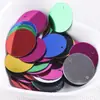 Lentejuelas Redondas de Color Láser de 30 mm con Borde Perforado, Decoración Grande para Coser a Mano
