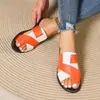 Pantuflas Planas Casuales de Talla Grande para Mujer, Nuevas Sandalias sin Cierre Peep-Toe de Bloques de Color, Tallas 36-41, 42, 43