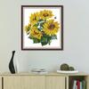 Atacado de fábrica linha de bordado ponto cruz girassol sala de estar quarto sofá mesa de cabeceira adesivos moderno simples decorativo pequenos quadros pendurados
