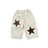 Pantalones para Niños Otoño e Invierno Estilo Nuevo Niños y Niñas Polar Engrosado Rectos Bebé Elegantes Estrella Cálidos Largos