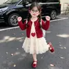 Vestido de Otoño para Niña 2026 Nuevo Conjunto de Vestido Gato KTTI para Niños Suéter de Primavera y Otoño para Niña Vestido de Princesa