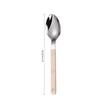 Faca para Bife e Garfo de Aço Inoxidável 304 Cabo de Madeira Imitada Três Rebites Talheres Utensílios para Comida Ocidental Faca, Garfo e Colher Conjunto de Colher de Sobremesa de Alta Qualidade