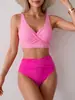 Biquíni europeu e americano novo para mulheres 2027, exportação Amazon, maiô sexy de duas peças, conjunto de moda praia cross-border, em estoque