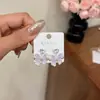 Brincos de Argola com Laço de Cristal Roxo de Verão, Brincos de Luxo Leve e de Alta Qualidade, Modernos e Elegantes, Deslumbrantemente Bonitos e Super Feéricos