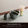 Conjunto de Tigelas de Matcha Estilo Retrô Tigela de Chá Estilo Japonês com Bico Copo de Matcha Ferramenta de Matcha Feita à Mão Batedor de Matcha Misturador
