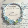 Guirnalda de Principios de Primavera Estilo Bosque Pulsera de Cristal Natural Nueva Pulsera Popular Pulsera de Malla Tejida Hecha a Mano