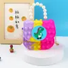 Bolso Bandolera Vanguardia para Hombro Niños Bandolera Bolso de Mano Perla Burbuja Bolso Bandolera de Silicona para Hombro Bolso Gelatina