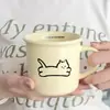 Taza linda y adorable, taza de cerámica de alta calidad con un diseño elegante, adecuada para uso doméstico como taza para beber o taza de café, y se puede personalizar para parecerse a una taza de esmalte