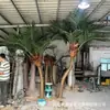 Árbol de coco artificial, tamaños grande y pequeño, árbol artificial de fibra de vidrio para uso interior y exterior, palmera de selva tropical