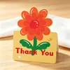 Cartão de Saudação 3D Universal para o Dia do Professor, Cartão Pequeno de Flor Vermelha, Cartão Floral Simples Pendurado, Cartão para o Dia do Professor Atacado