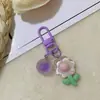 Llavero Creativo de Flor de Tulipán de Colores Hecho a Mano DIY Letra Pequeño Fresco Lindo Llavero Adornos para Colgar en Bolsos