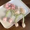 Goma para el pelo de tul estilo coreano tipo tulipán para mujer, Sujetador de pelo de alta gama, Elástico para coleta, Cuerda para el pelo elegante, Accesorio floral para el pelo