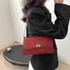 Moda nicho de alta gama 2025 nuevo color sólido simple versátil hombro commuter retro bolso sobaco transfronterizo