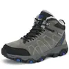 Sapatos de caminhada de cano alto de inverno Qifeng de fábrica com algodão quentes para casais sapatos casuais para atividades ao ar livre forrados com fleece tamanhos 45.46.47