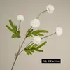 Buquê de flores artificiais de dente-de-leão para decoração de cena, arranjo de crisântemo bola realista de alta qualidade, flores artificiais de arte floral