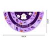 Bandeiras em Forma de Leque para Halloween para Decoração de Atmosfera Festiva, Decoração de Cerca de Pátio Externo, Bandeiras Semicirculares de Halloween, Bandeiras Penduradas