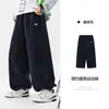 Calça Esportiva de Moletom Reta com Cordão para Meninos - Primavera e Outono 2026 Novo Modelo - Calça Casual Tendência Solta para Jovens e Crianças